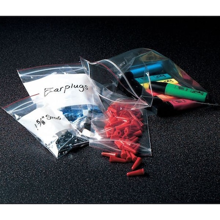 Reclosable Bag, Zip Seal, 6 in L, 4 in W, 2 mil Thick, Low Density Polyethylene (LDPE), Clear MPN:MGRL2P0406