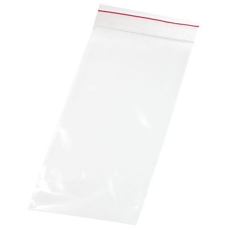 Reclosable Bag, Zip Seal, 8 in L, 4 in W, 2 mil Thick, Low Density Polyethylene (LDPE), Clear MPN:MGRL2P0408