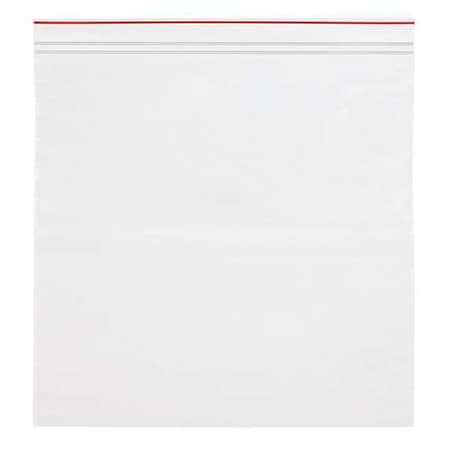 Reclosable Bag, Zip Seal, 12 in L, 12 in W, 2 mil Thick, Low Density Polyethylene (LDPE), Clear MPN:MGRL2P1212