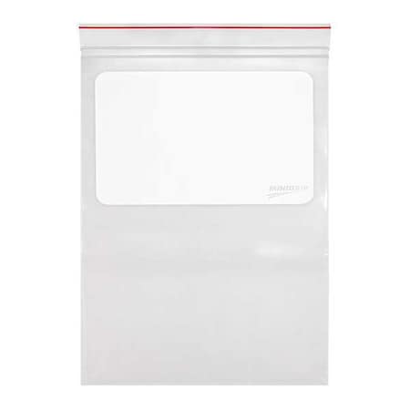 Reclosable Bag, Zip Seal, 12 in L, 9 in W, 2 mil Thick, Low Density Polyethylene (LDPE), Clear MPN:MGRL2W0912
