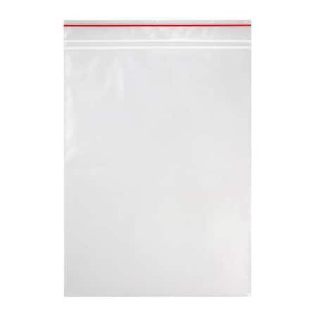 Reclosable Bag, Zip Seal, 10 in L, 8 in W, 4 mil Thick, Low Density Polyethylene (LDPE), Clear MPN:MGRL4P0810
