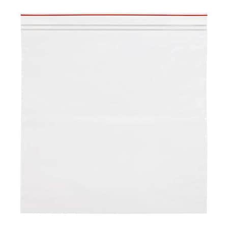 Reclosable Bag, Zip Seal, 10 in L, 10 in W, 4 mil Thick, Low Density Polyethylene (LDPE), Clear MPN:MGRL4P1010