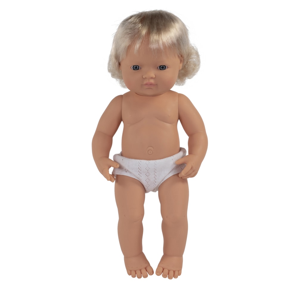 Miniland Educational Anatomically Correct 15in Baby Doll, Caucasian Girl MPN:MLE31052