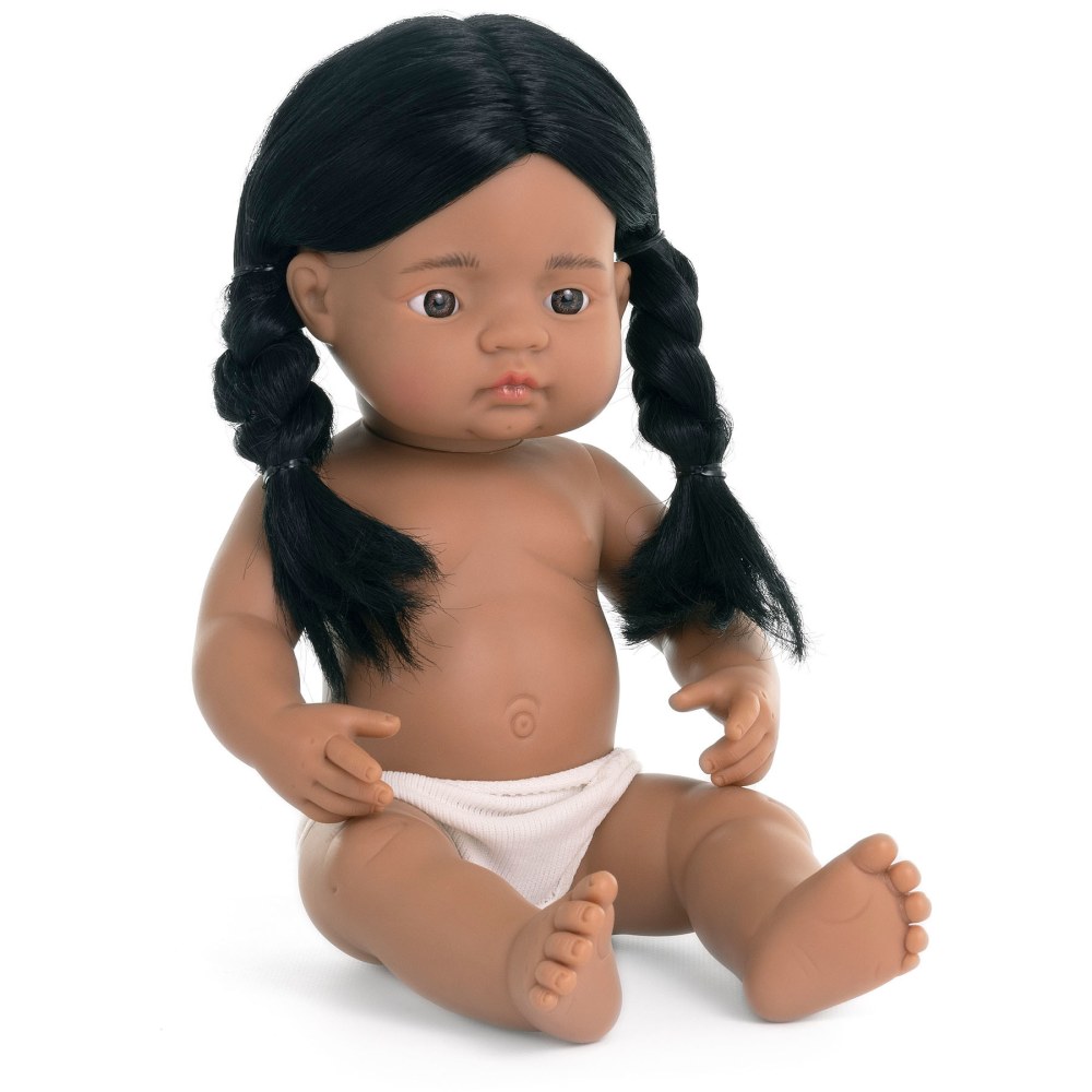 Miniland Educational Anatomically Correct 15in Baby Doll, Native American Girl MPN:MLE31240