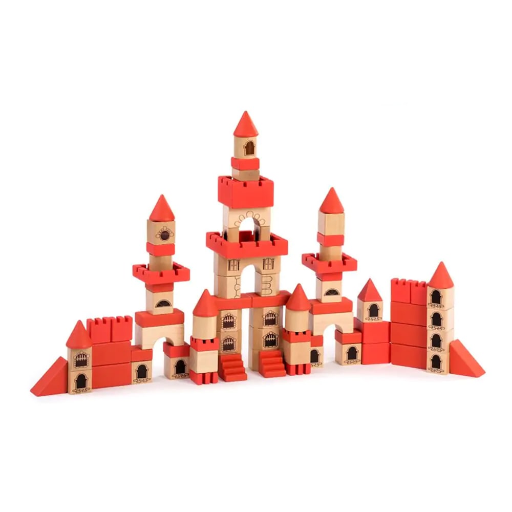 Miniland Wooden Stacking Castle, 100 Pieces MPN:MLE94050