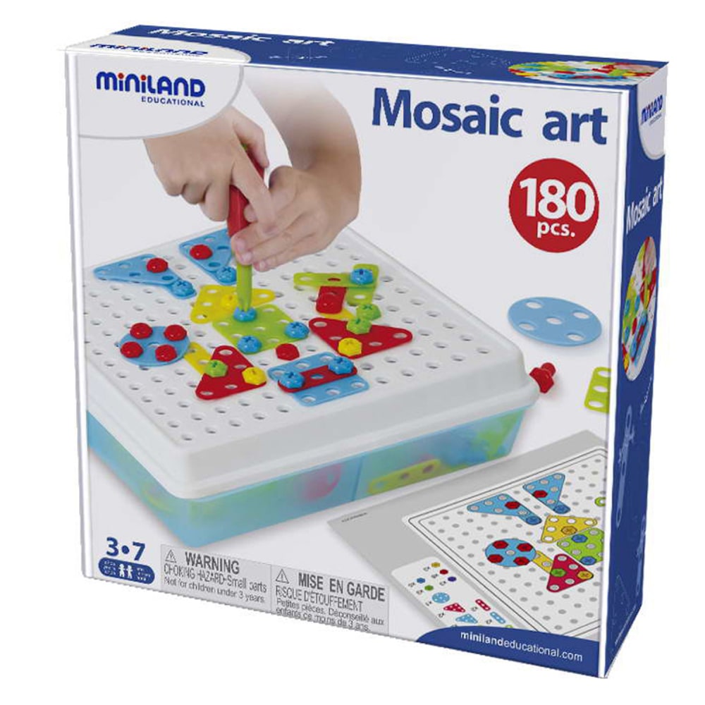 Miniland Educational 180-Piece Mosaic Art Set MPN:MLE95020