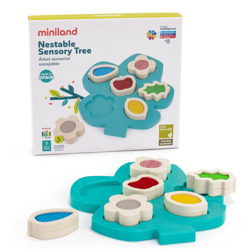 Miniland Educational Feel to Learn: Nestable Sensory Tree, Multicolor, Pre-K MPN:MLE97344