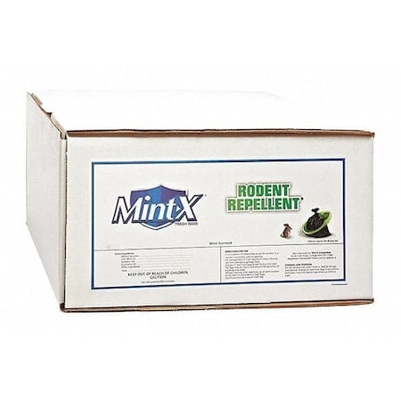 56 gal Rodent-Repellent Recycled Trash Bags, 43 in x 47 in, Super Heavy-Duty, 1.7 mil, Clear MPN:MX4347STC