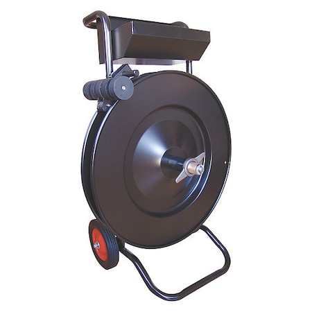 Regular Duty Dispenser for Oscillated Wound Poly or Steel Strap, Wheel Diameter: 8 in MPN:MIP-6100M
