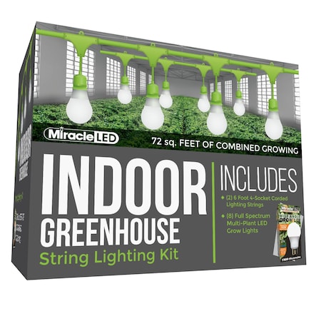 Wide Angle 4-Socket Corded LED Grow, PK2 MPN:601194