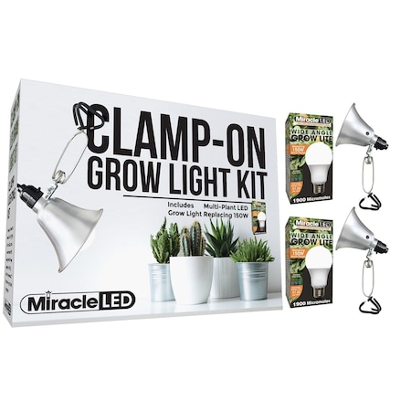 Wide Angle LED Clamp-On Grow Light, PK2 MPN:601310