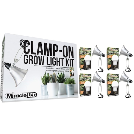 Wide Angle LED Clamp-On Grow Light, PK4 MPN:601311
