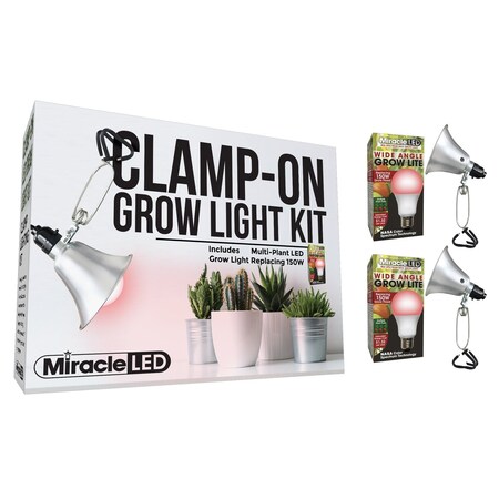 Wide Angle LED Clamp-On Grow Light, PK2 MPN:601313