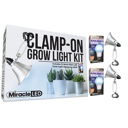 Wide Angle LED Clamp-On Grow Light, PK2 MPN:601316