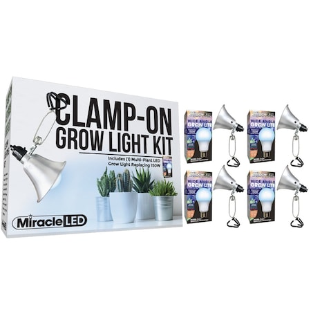 Wide Angle LED Clamp-On Grow Light, PK4 MPN:601317