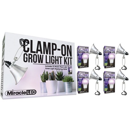 Wide Angle LED Clamp-On Grow Light, PK4 MPN:601320