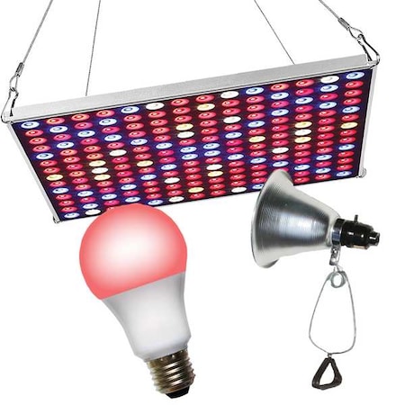 LED Grow Panel & Clamp On LED Red 5 Spectrum Grow Light Kit MPN:602234