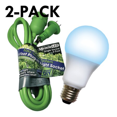 Single Socket Grow Light Cord System & LED Blue Grow Light 4 Pcs Kit, PK2 MPN:602247
