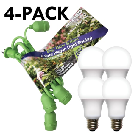 LED Grow Light Cord System 4 Socket & LED White Grow Light Kit 20 Pcs Kit, PK4 MPN:602260