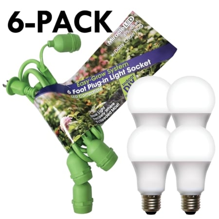 LED Grow Light Cord System 4 Socket & LED White Grow Light Kit 30 Pcs Kit, PK6 MPN:602261