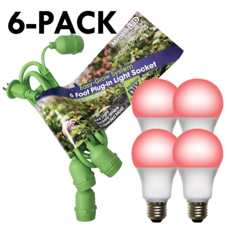 Grow LED Light Cord System 4 Socket & LED Red Grow Light Kit 30 Pcs Kit, PK6 MPN:602269