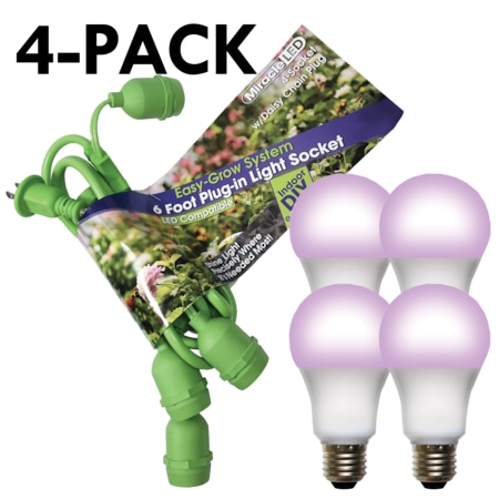 Grow System 4 Socket & LED Red & Blue Spectrum Grow Light Kit 20 Pcs Kit, PK4 MPN:602272