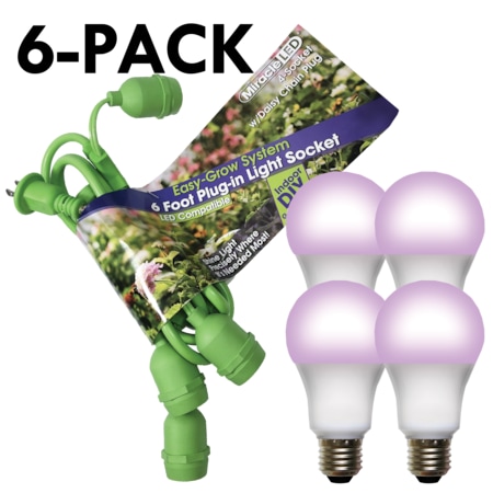 Grow System 4 Socket & LED Red & Blue Spectrum Grow Light Kit 30 Pcs Kit, PK6 MPN:602273