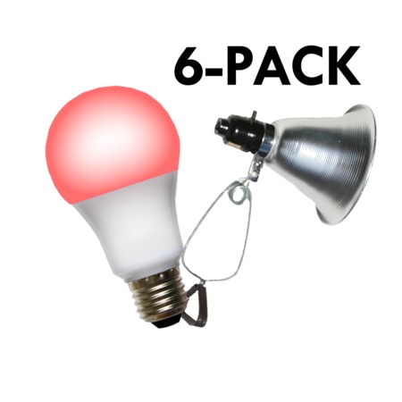 Clamp Lamp Grow Fixture & Red Spectrum LED Grow Light 12 Pcs Kit, PK6 MPN:602285