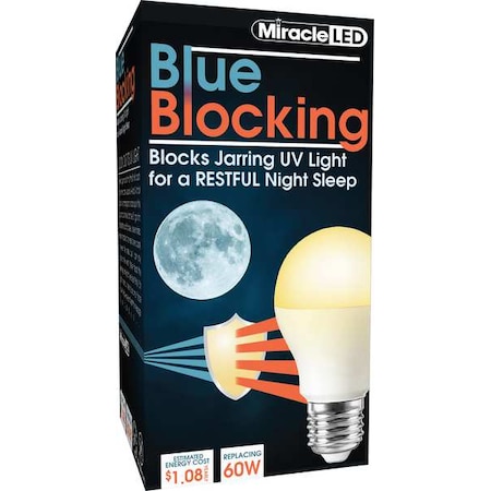 Blue Blocking Amber Glow LED Night Time Sleep Bulb Replacing 60W MPN:602060