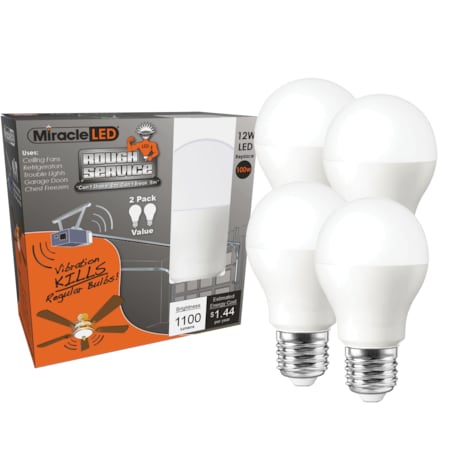 Rough Service MAX LED Bulb Vibration Resistant Replace 100W, PK4 MPN:602110