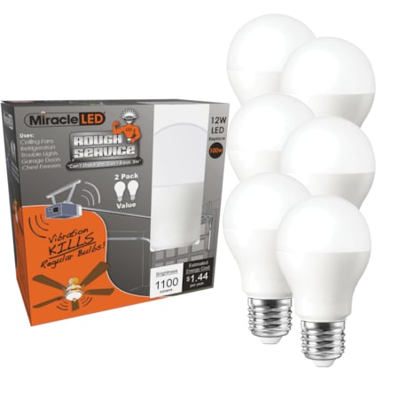 Rough Service MAX LED Bulb Vibration Resistant Replace 100W, PK6 MPN:602111