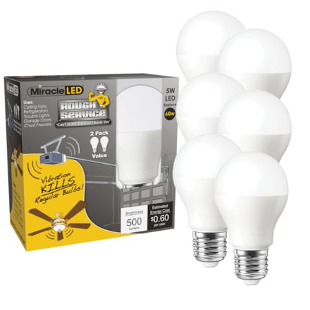 Rough Service Low Profile LED Bulb Vibration Resistant Replace 50W, PK6 MPN:602115
