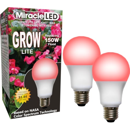 Red Spectrum Hydroponic LED Ultra Grow Light Replacing 150W, PK2 MPN:602121
