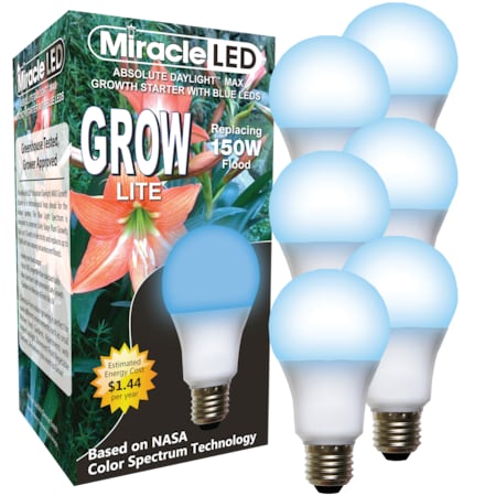 Blue Spectrum Hydroponic LED Ultra Grow Light Replacing 150W, PK6 MPN:602127