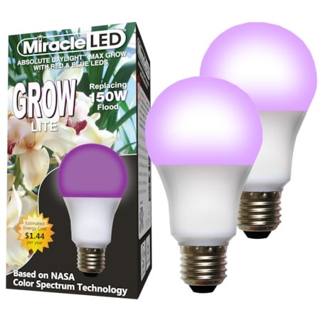 Red & Blue Spectrum Hydroponic LED Ultra Grow Light Replace 150W, PK2 MPN:602129