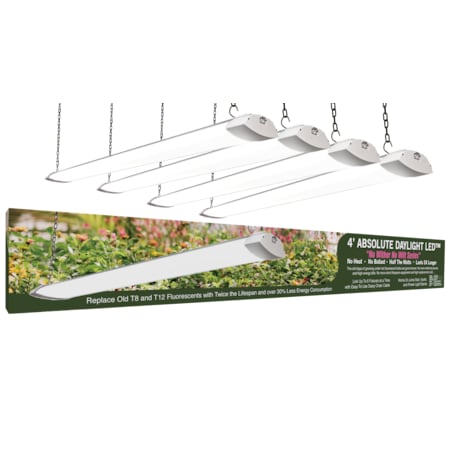 Industrial 4 ft LED Grow Light Hydroponic Full Spectrum Daylight, PK4 MPN:602134
