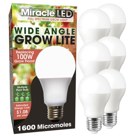 Full Spectrum Multi Plant LED Grow Light Replace 100W, PK6 MPN:602159