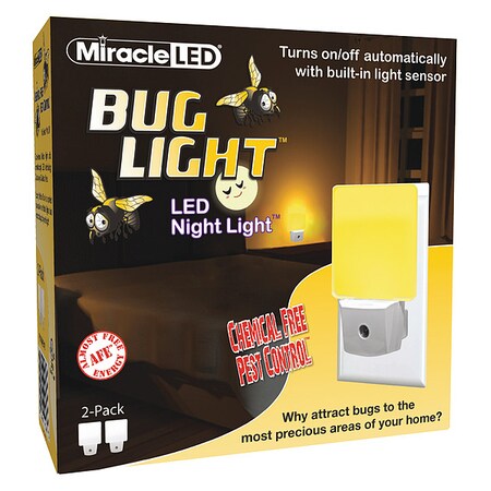 Bug Light Night Light Amber Glow to Protect your Precious Areas, PK2 MPN:602180