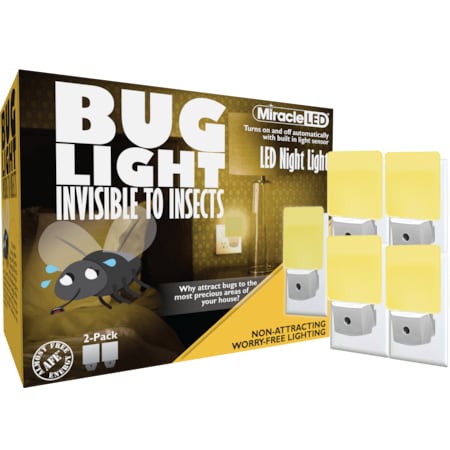 Bug Light Night Light Amber Glow to Protect your Precious Areas, PK4 MPN:602181