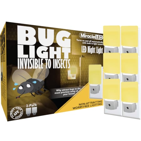Bug Light Night Light Amber Glow to Protect your Precious Areas, PK6 MPN:602182