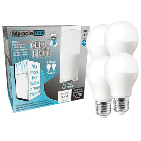 Refrigerator and Freezer Light Energy Saver LED Bulb Cool White, PK4 MPN:602184