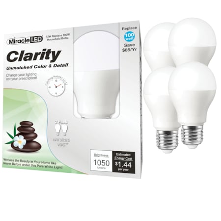 Nature's Vibe Clarity High Visibility Daylight LED Light Bulb, PK4 MPN:602208