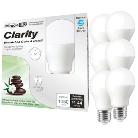 Nature's Vibe Clarity High Visibility Daylight LED Light Bulb, PK6 MPN:602209