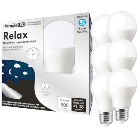 Nature's Vibe Relax Bedtime Ready Sunset Glow LED Light Bulb, PK6 MPN:602212