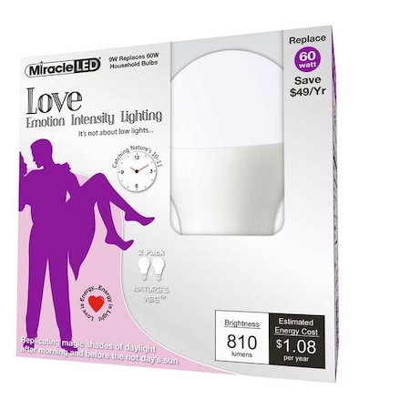 Nature's Vibe Love Emotion Intensity Daylight LED Light Bulb, PK2 MPN:602213