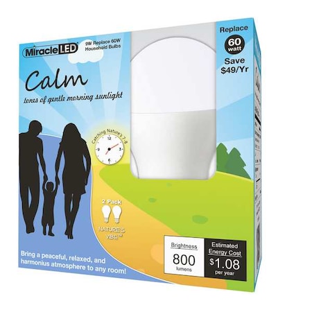 Nature's Vibe Calm Soothing Morning Daylight LED Light Bulb, PK2 MPN:602216