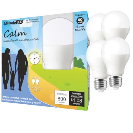 Nature's Vibe Calm Soothing Morning Daylight LED Light Bulb, PK4 MPN:602217