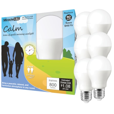 Nature's Vibe Calm Soothing Morning Daylight LED Light Bulb, PK6 MPN:602218