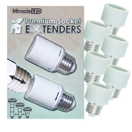 U.L. Listed 1 Inch Stackable Porcelain Socket Extenders, PK6 MPN:602221