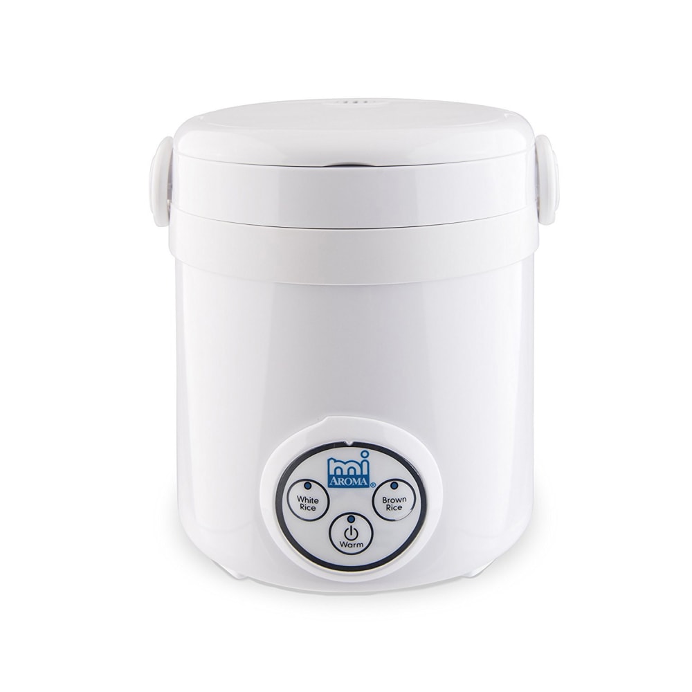 Aroma MRC-903D 3-Cup Digital Cool Touch Rice Cooker, 8inH x 7-1/2inW x 7-1/2inD, White MPN:MRC-903D